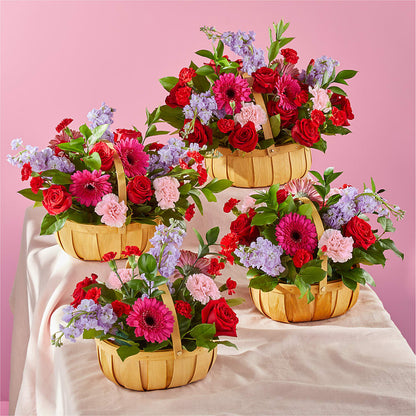 Pink Picnic Basket –  Floral Design At Evergreen Llc, Princeton NC