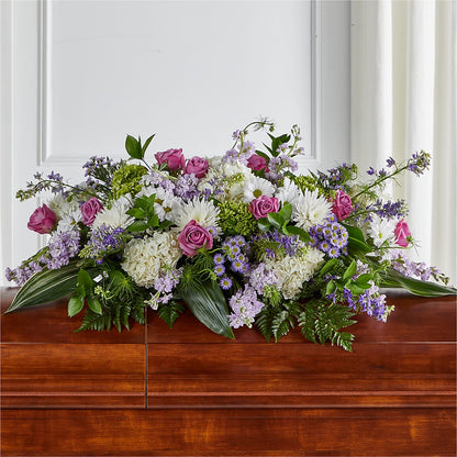 Meadows of Serenity Casket Spray –  Floral Design At Evergreen Llc, Princeton NC