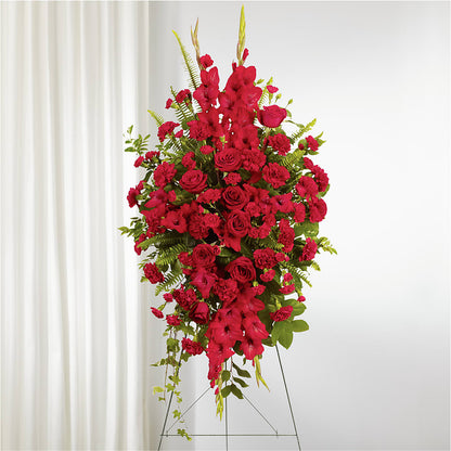 From the Heart Standing Spray –  Floral Design At Evergreen Llc, Princeton NC