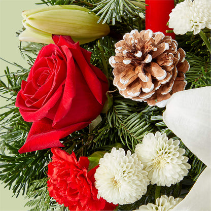 Seasonal Festivities Centerpiece –  Floral Design At Evergreen Llc, Princeton NC