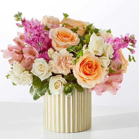 Paradise Bouquet with Ivory Vase –  Floral Design At Evergreen Llc, Princeton NC