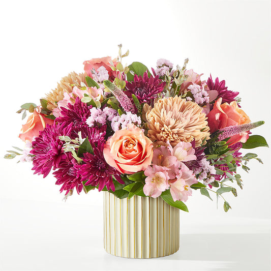 Berry Cobbler Bouquet with Ivory Vase –  Floral Design At Evergreen Llc, Princeton NC