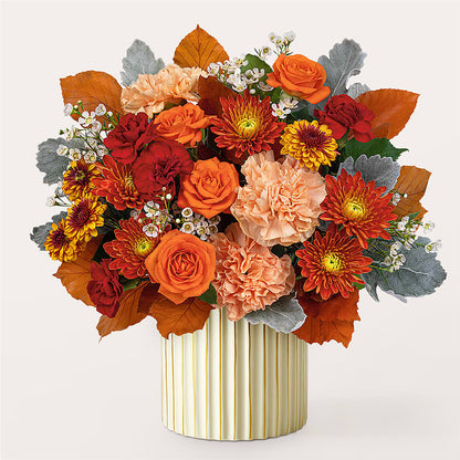 Merlot Bouquet with Ivory Vase –  Floral Design At Evergreen Llc, Princeton NC
