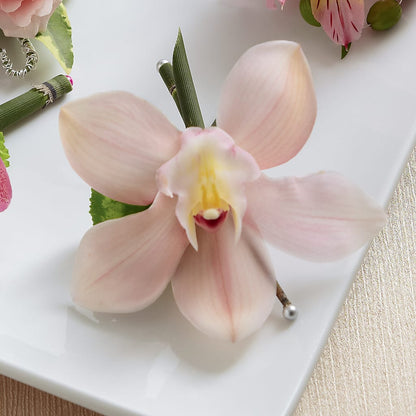 Pink Cymbidium Boutonniere –  Floral Design At Evergreen Llc, Princeton NC