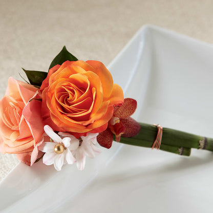 Sunset Dream Boutonniere –  Floral Design At Evergreen Llc, Princeton NC