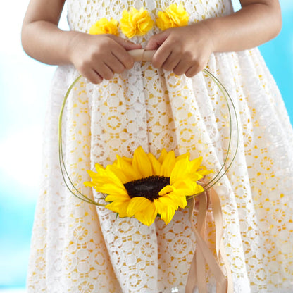 Sweet Sunshine Flower Girl Bouquet –  Floral Design At Evergreen Llc, Princeton NC
