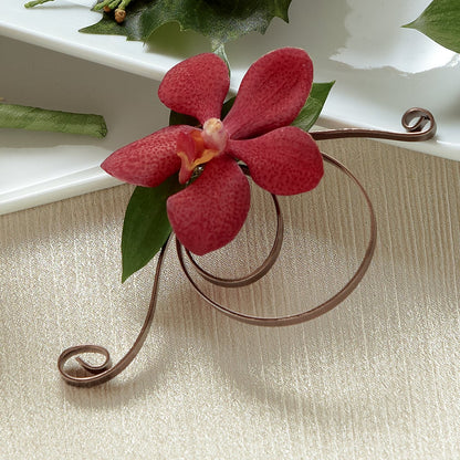 Red Mokara Boutonniere –  Floral Design At Evergreen Llc, Princeton NC